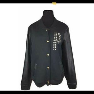 Pink Black Bomber jacket